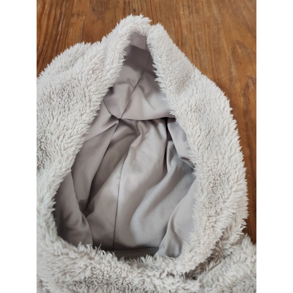 Nike Women's Beige‎ Sherpa Therma Fleece Hoodie Pullover Size Large Athleisure - Picture 9 of 14